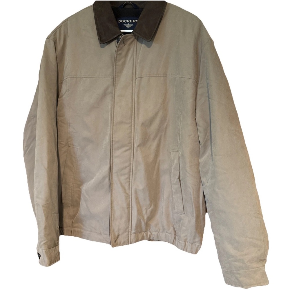 Dockers Tan Lightweight Shirt Jacket with Corduroy Collar